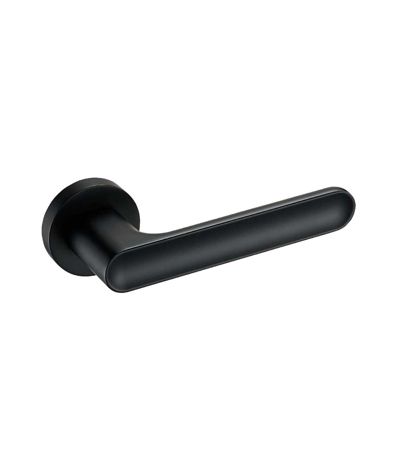 Ручка дверная FANTOM на круглом основании FE 112-30 MB ФАБИАНА матовый черный