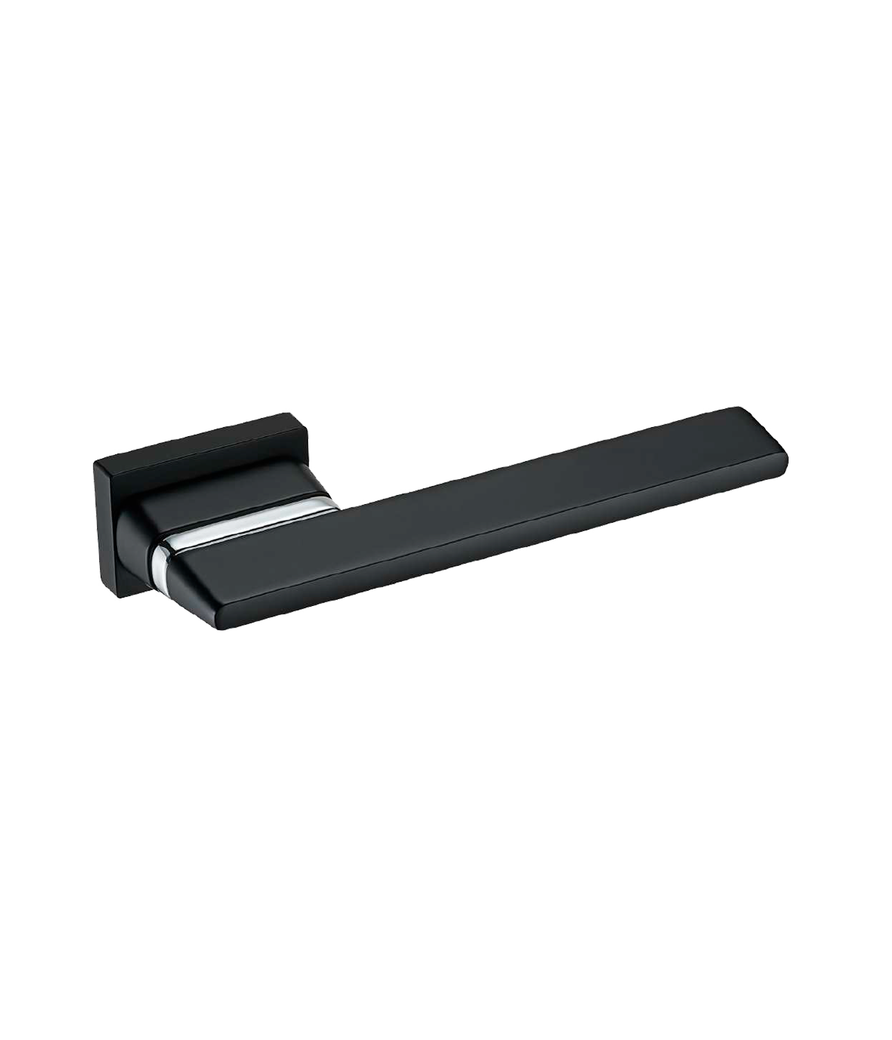 Ручка дверная FANTOM на квадратном основании FE 110-60 MB/CP ДЖУЛИЯ матовый черный/хром
