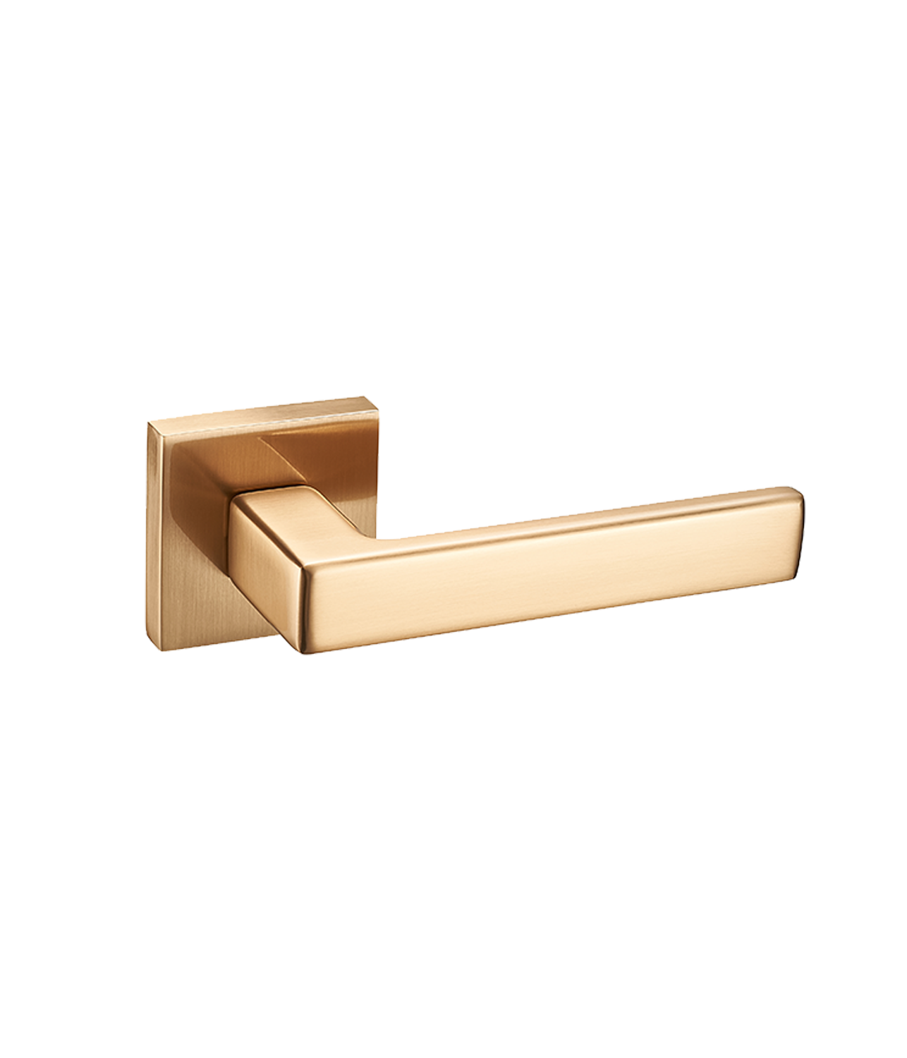 Ручка дверная FANTOM на квадратном основании FM 115-50 СОФИЯ 22K SATIN золото матовое